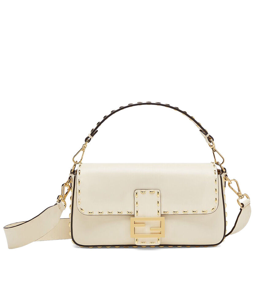 Fendi Baguette Full Grain Leather Bag 8BR600 Beige